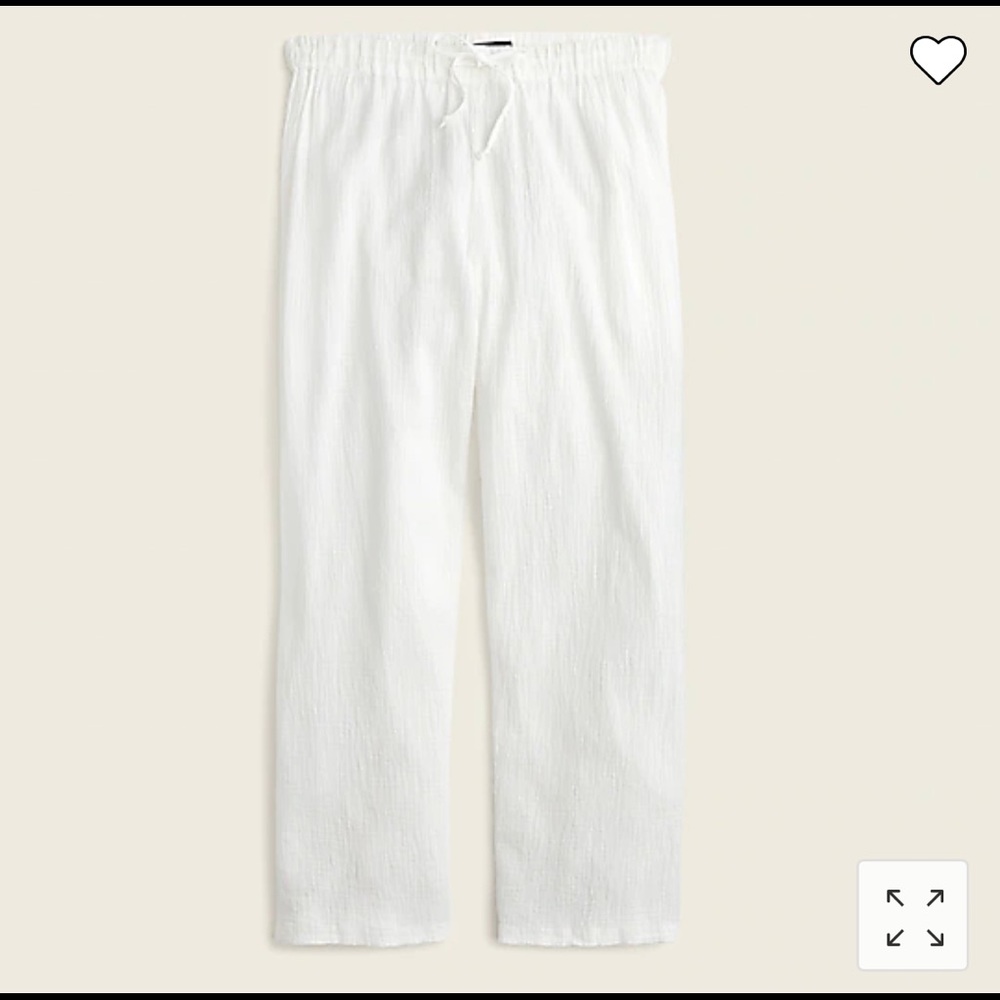 J. Crew Drapey Cotton Crinkle Beach Pant, size XS